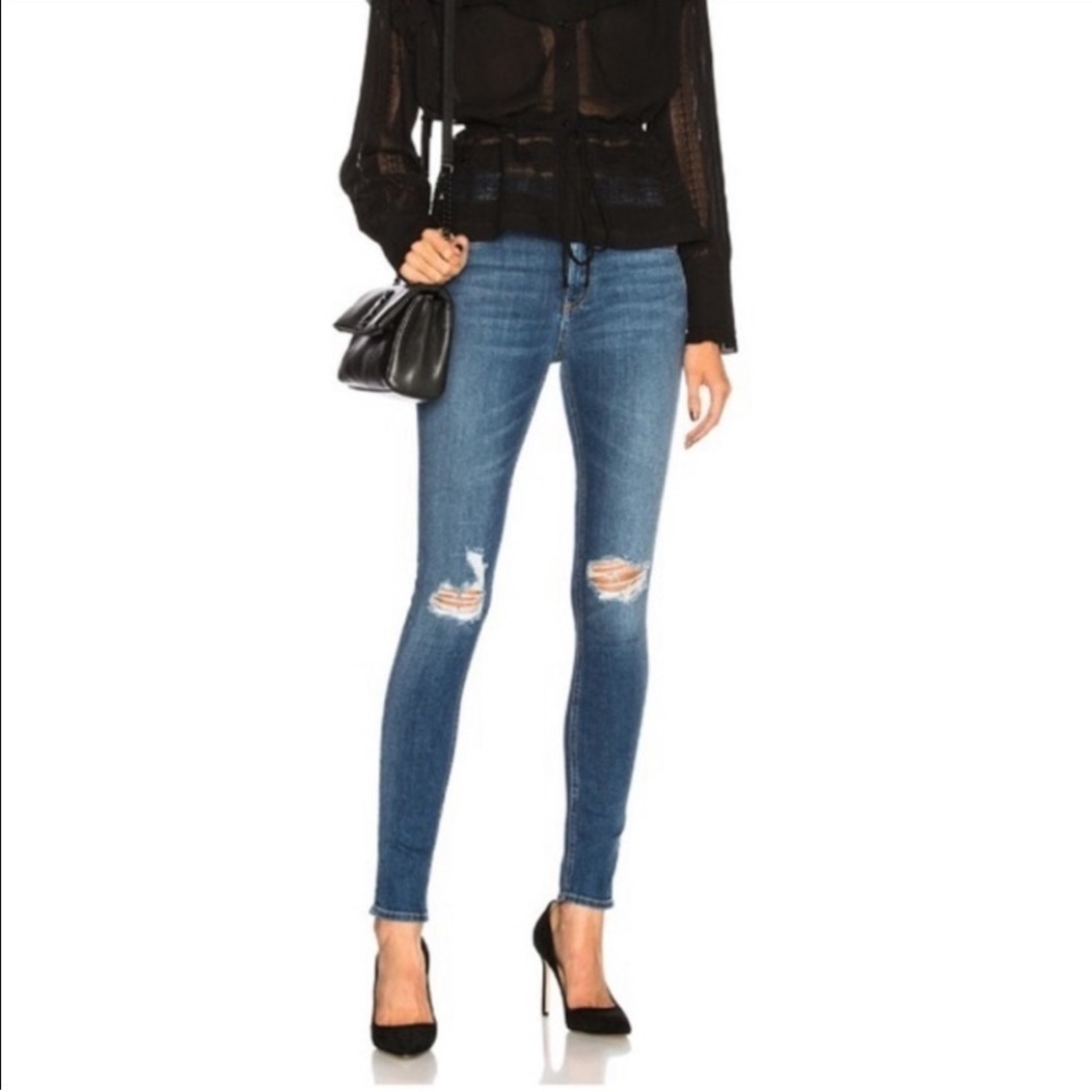 Rag & Bone High Rise Skinny Jeans Size 24 in Bonnie Blue - Picture 8 of 8